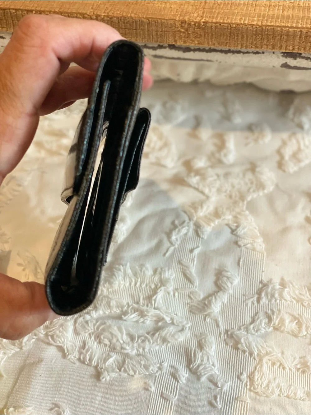 Like New!  Vintage Black Eel Wallet Clutch